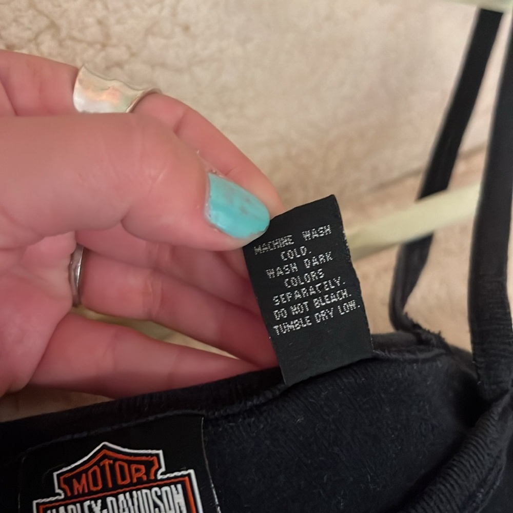 Harley-Davidson Women's Black Asymmetrical Tank Top - Picture 5 of 5